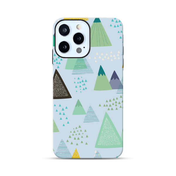 Colorful Abstract Mountain Pattern iPhone 12 Pro Max Impact Case