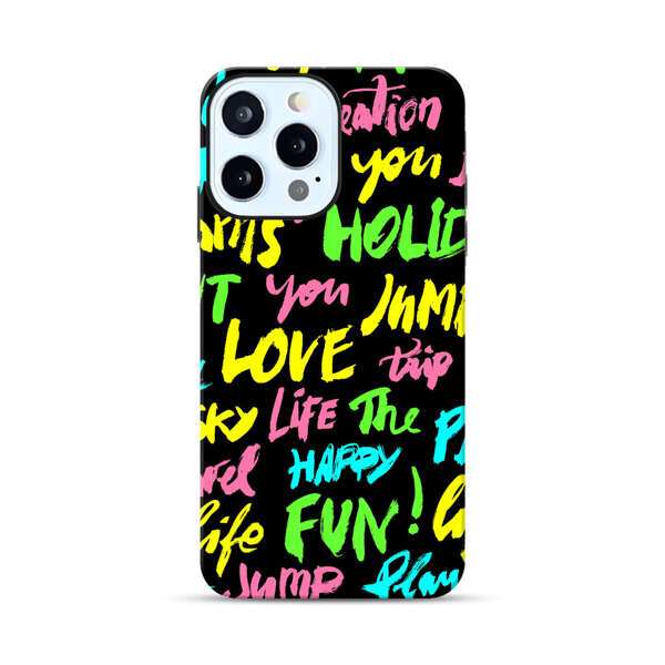Colorful Positive Motivational Words Pattern iPhone 12 Pro Max Impact Case