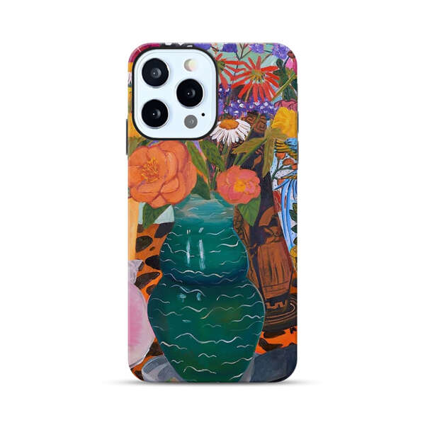 Colorful Still Life with Flower Vases and Shell iPhone 12 Pro Max Impact Case