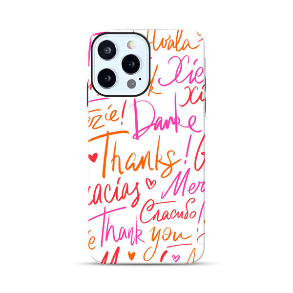 Colorful Thank You Multilingual Pattern iPhone 12 Pro Max Impact Case