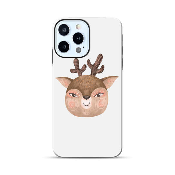 Cute Cartoon Deer Face iPhone 12 Pro Max Impact Case