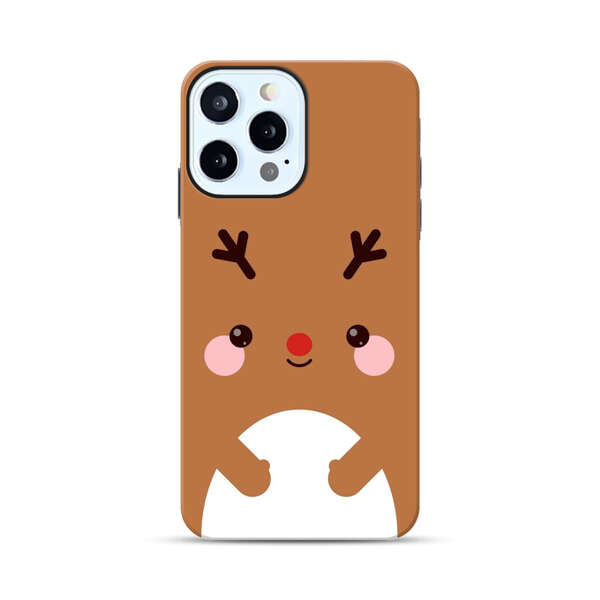 Cute Minimalist Reindeer Cartoon iPhone 12 Pro Max Impact Case