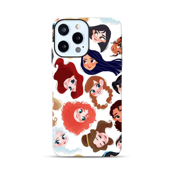 Diverse Animated Girl Faces iPhone 12 Pro Max Impact Case