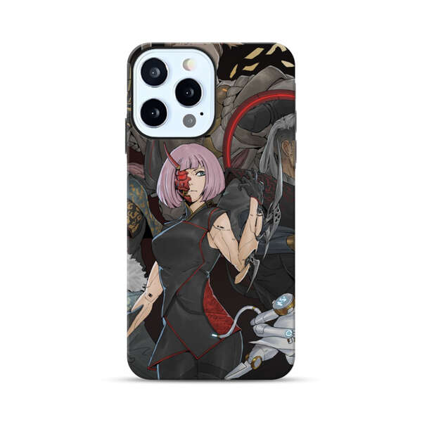 Futuristic Cyberpunk Warriors and Robotic Cat in Dynamic Pose iPhone 12 Pro Max Impact Case