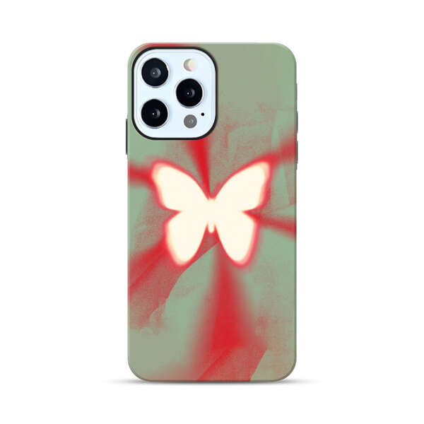 Glowing White Butterfly Abstract Radiant Design iPhone 12 Pro Max Impact Case
