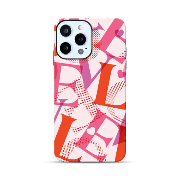 Love Colorful Letters Pattern iPhone 12 Pro Max Impact Case