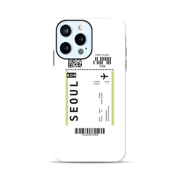 Minimalist Seoul Boarding Pass iPhone 12 Pro Max Impact Case