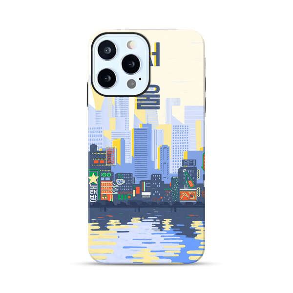 Modern City Skyline Reflection iPhone 12 Pro Max Impact Case
