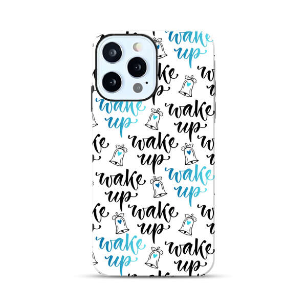 Motivational wake up call lettering pattern iPhone 12 Pro Max Impact Case