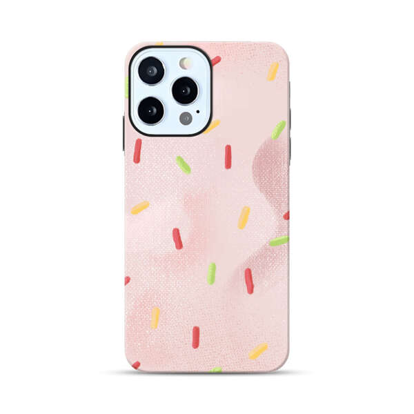 Pastel Pink Sprinkles Pattern iPhone 12 Pro Max Impact Case