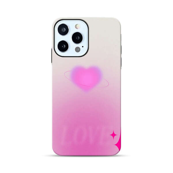 Pink Glowing Heart Love Sparkle iPhone 12 Pro Max Impact Case
