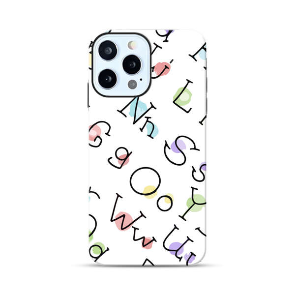 Playful Alphabet Pattern with Colorful Letters iPhone 12 Pro Max Impact Case