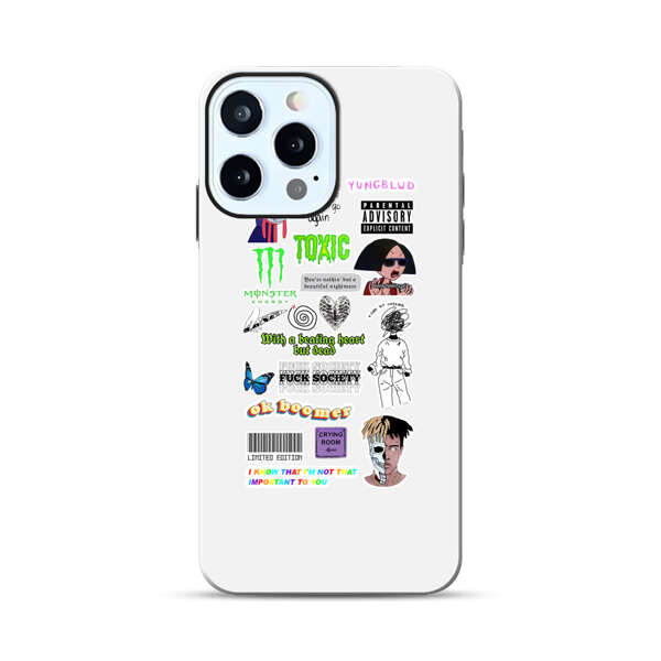 Sticker Collage Edgy Expressive Pop Culture iPhone 12 Pro Max Impact Case