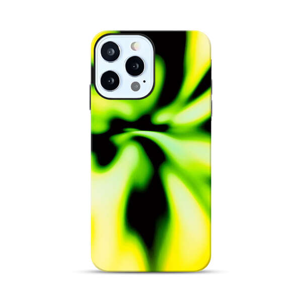 Vibrant Abstract Green and Yellow Swirl iPhone 12 Pro Max Impact Case