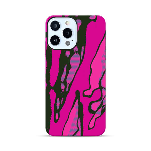 Vibrant Abstract Magenta Black Pattern iPhone 12 Pro Max Impact Case