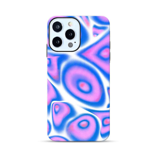 Vibrant Abstract Pink and Blue Swirl Pattern iPhone 12 Pro Max Impact Case