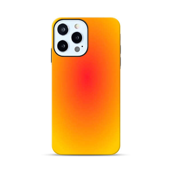 Vibrant Red Focal Point with Yellow Gradient Background iPhone 12 Pro Max Impact Case