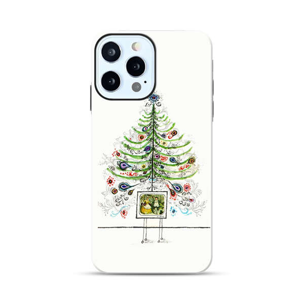 Whimsical Christmas Tree Artistic Design iPhone 12 Pro Max Impact Case