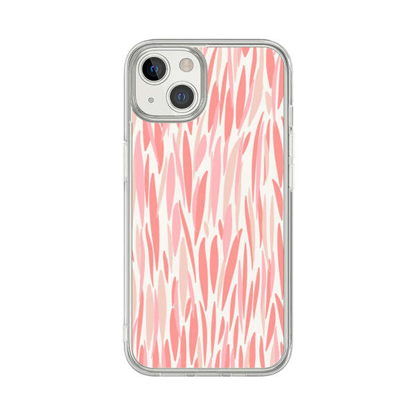 Abstract Coral Wavy Lines Pattern iPhone 13 Case