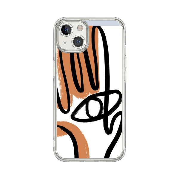 Abstract Minimalist Hand with Eye iPhone 13 Case