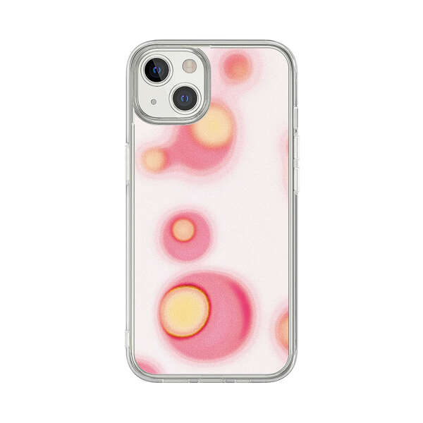Abstract Pink and Yellow Blobs iPhone 13 Case