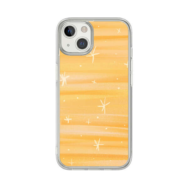 Bright Orange Star Pattern iPhone 13 Case