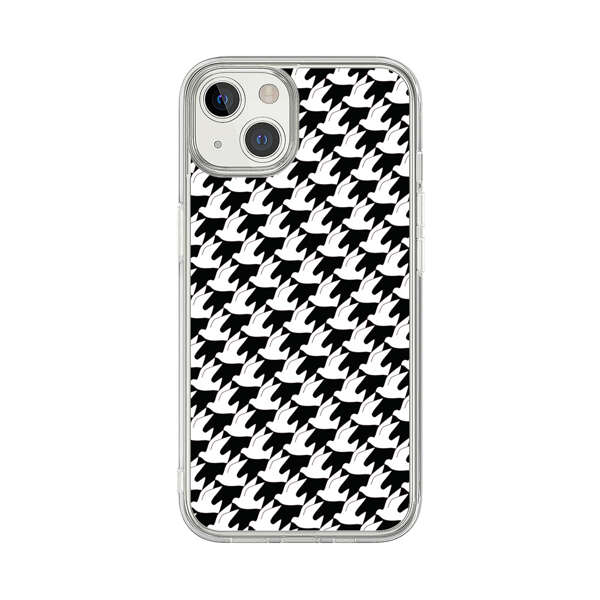 Classic Black and White Houndstooth Pattern iPhone 13 Case