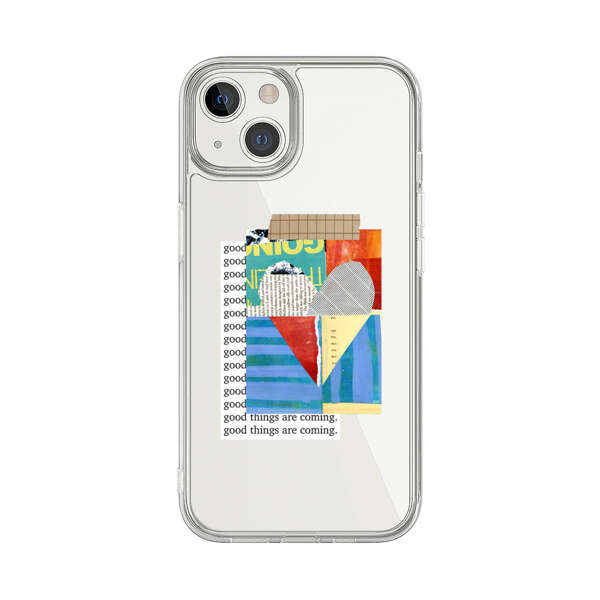 Colorful Abstract Collage with Geometric Shapes iPhone 13 Case
