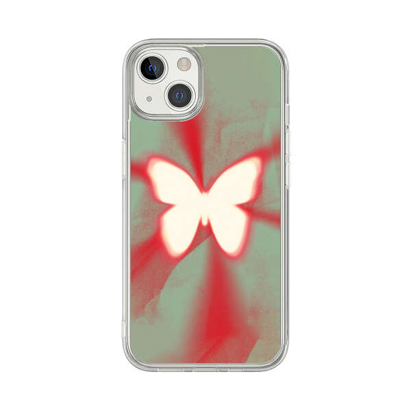Glowing White Butterfly Abstract Radiant Design iPhone 13 Case