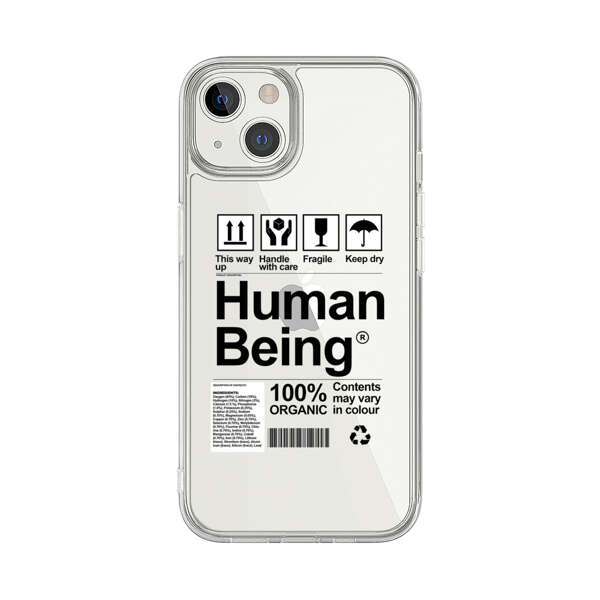 Human Being Fragile Label Design iPhone 13 Case