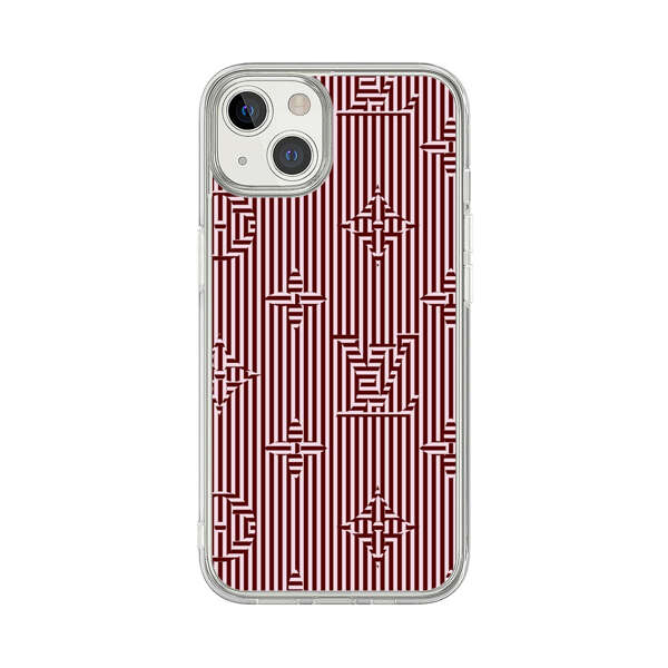 Intricate Geometric Striped Pattern iPhone 13 Case