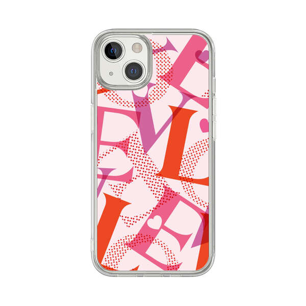 Love Colorful Letters Pattern iPhone 13 Case