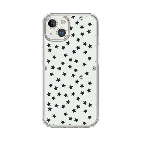 Minimalist Black Stars Pattern iPhone 13 Case