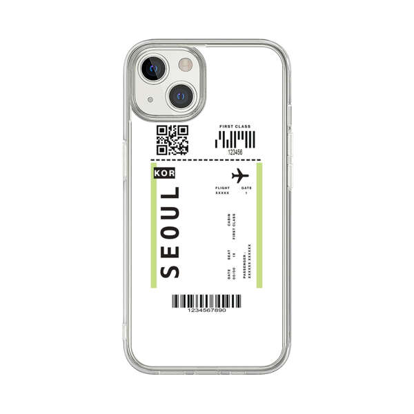 Minimalist Seoul Boarding Pass iPhone 13 Case