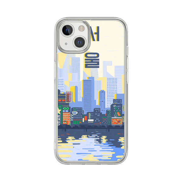Modern City Skyline Reflection iPhone 13 Case
