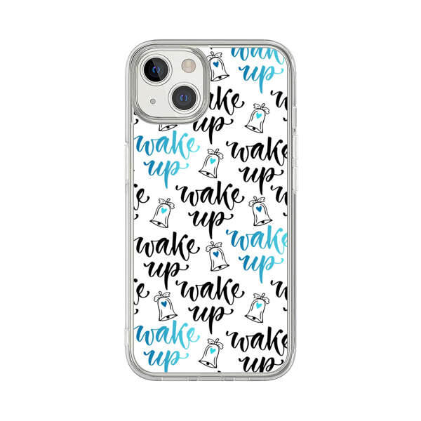 Motivational wake up call lettering pattern iPhone 13 Case