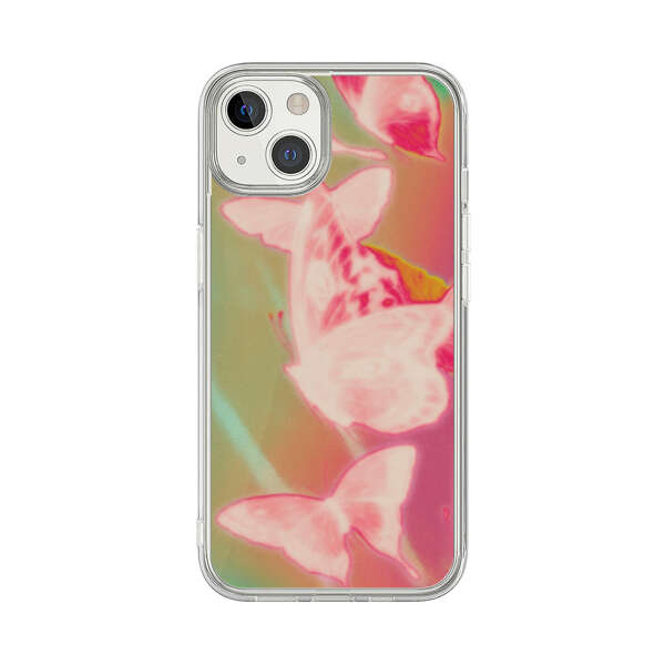 Pink Butterflies Dreamy Colorful Background iPhone 13 Case