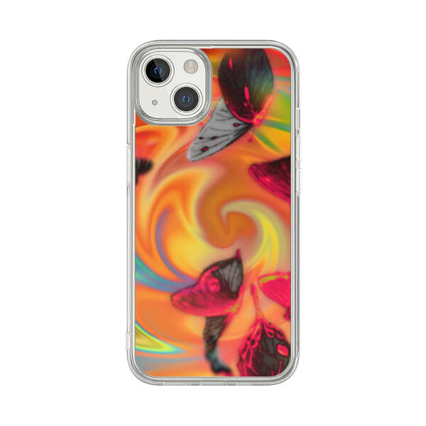 Psychedelic Butterflies Swirl iPhone 13 Case