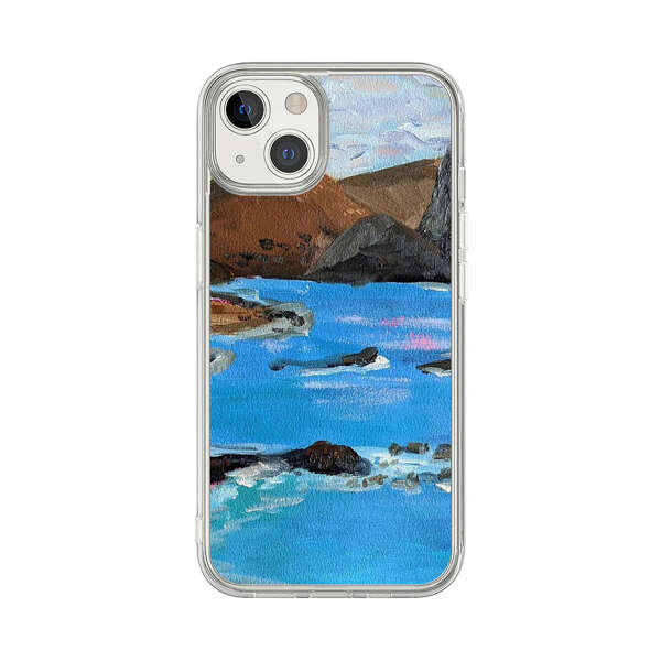 Rocky Coastline Ocean Painting iPhone 13 Case