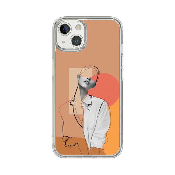 Stylish Abstract Portrait Art iPhone 13 Case
