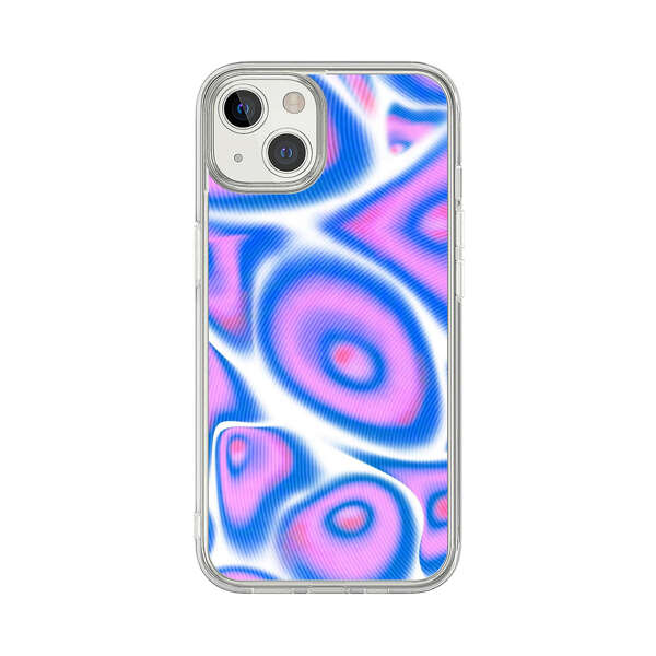 Vibrant Abstract Pink and Blue Swirl Pattern iPhone 13 Case