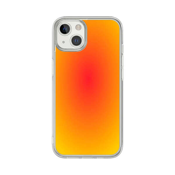 Vibrant Red Focal Point with Yellow Gradient Background iPhone 13 Case