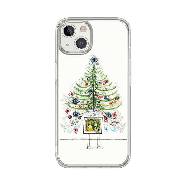 Whimsical Christmas Tree Artistic Design iPhone 13 Case