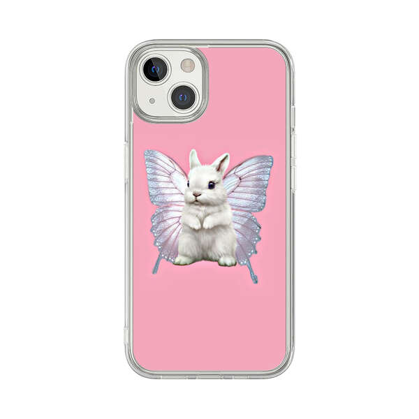 White Bunny with Butterfly Wings iPhone 13 Case
