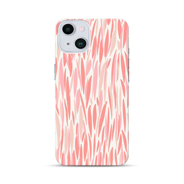 Abstract Coral Wavy Lines Pattern iPhone 13 Hard Case