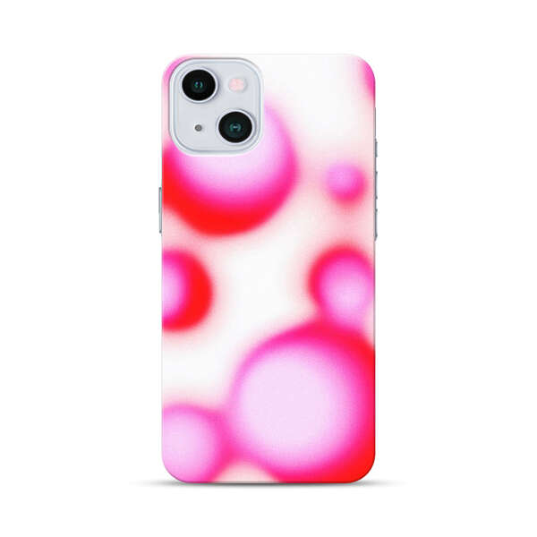 Abstract Pink and Red Blurry Circles iPhone 13 Hard Case
