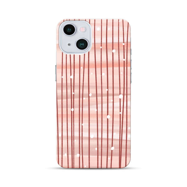 Abstract Vertical Lines Pink Pattern iPhone 13 Hard Case