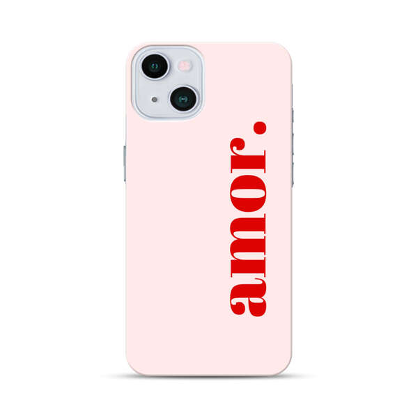 Amor Love Bold Red Text iPhone 13 Hard Case