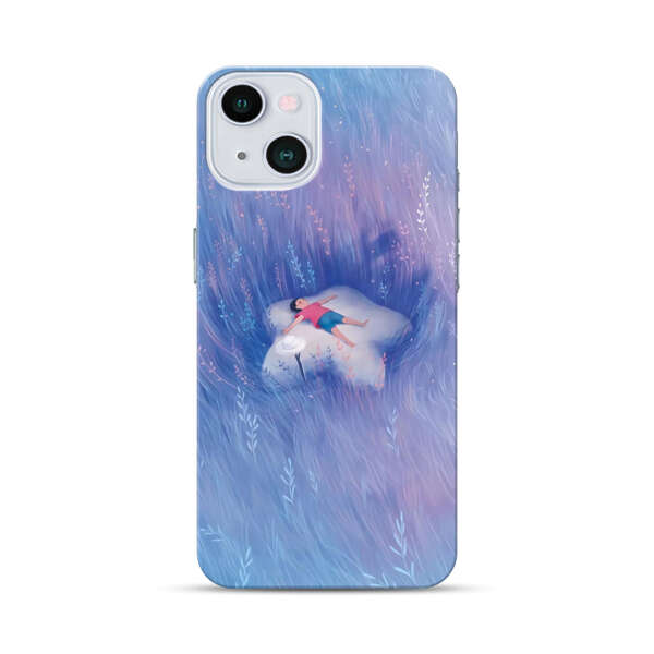 Child Relaxing in Dreamy Field iPhone 13 Hard Case