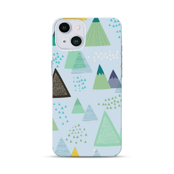 Colorful Abstract Mountain Pattern iPhone 13 Hard Case